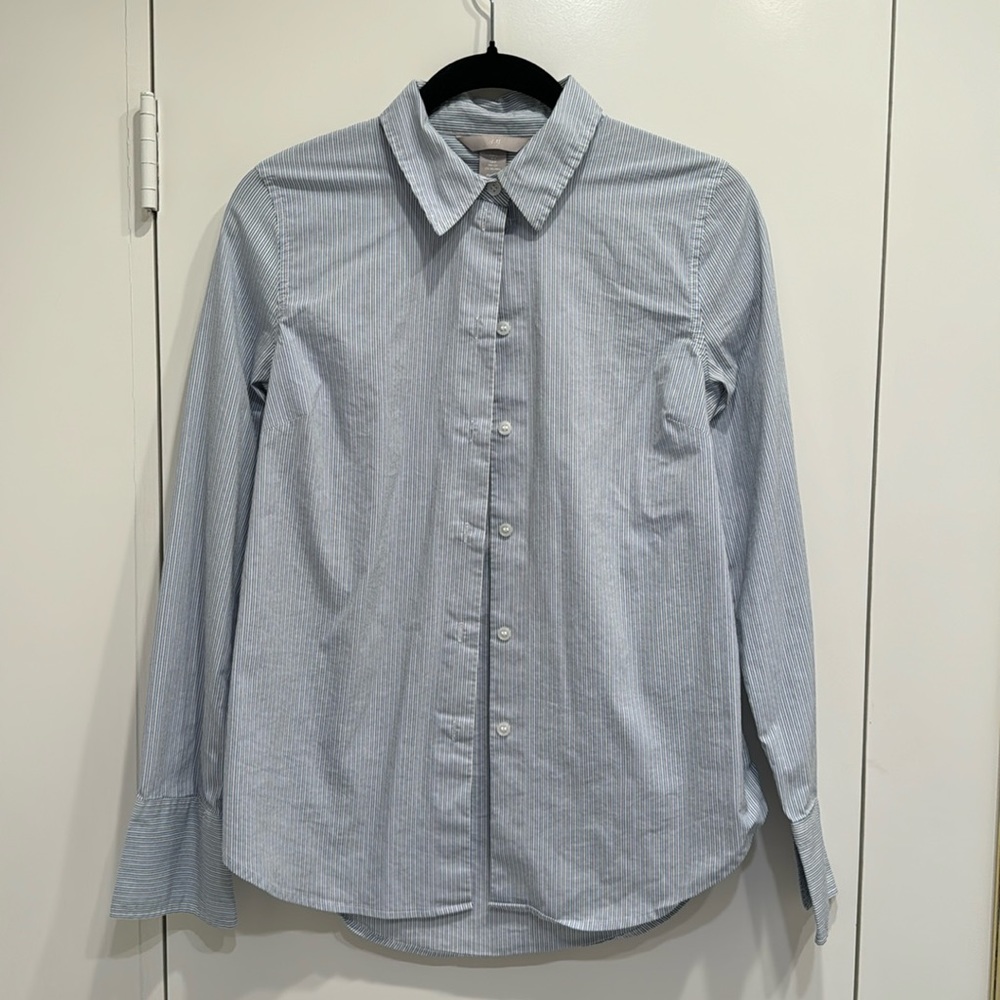 H&M Blue Stripe Button Down